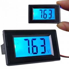 Foto voltímetro digital medidor de voltaje lcd azul 7.5v-20v