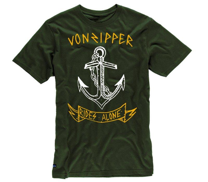 Foto Von Zipper Rides Alone Tee - Dark Military