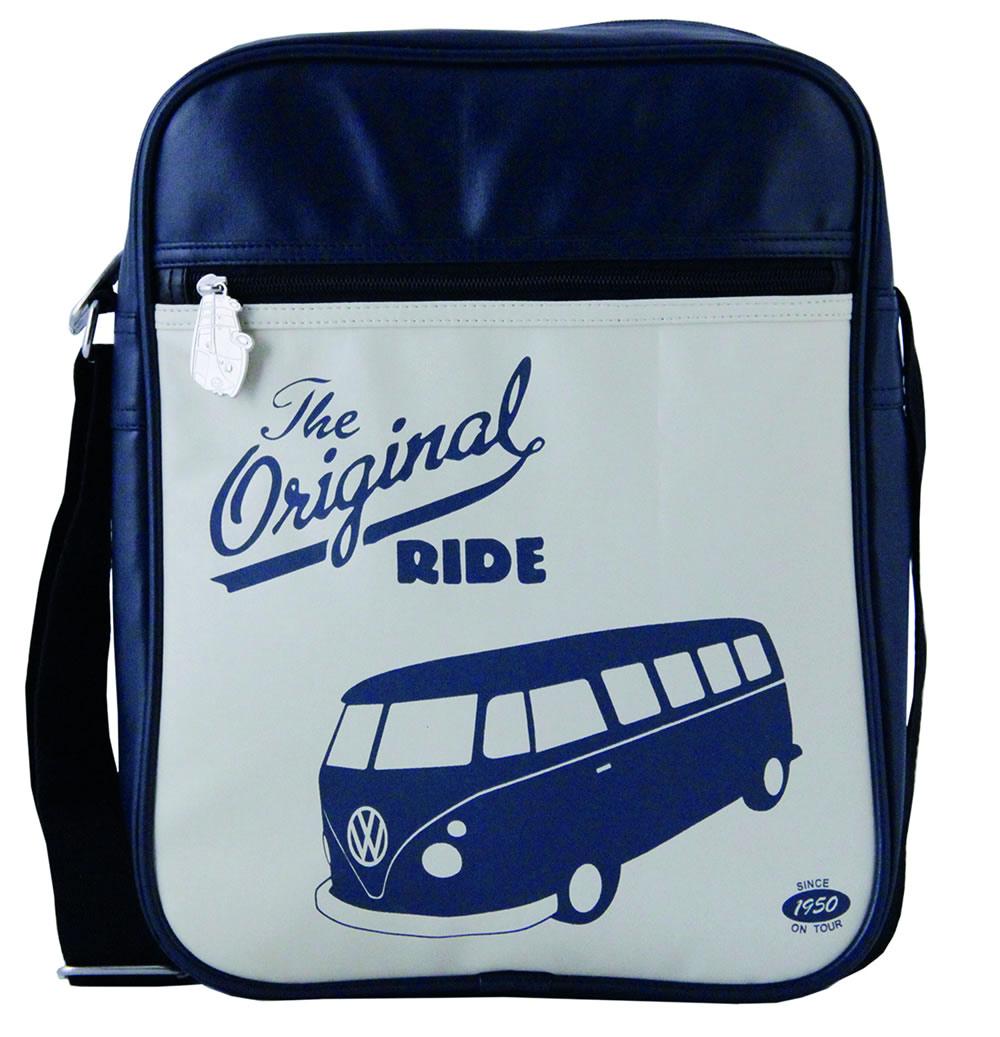 Foto VW Camper Van Retro Flight Bag - Blue with Bulli Bus