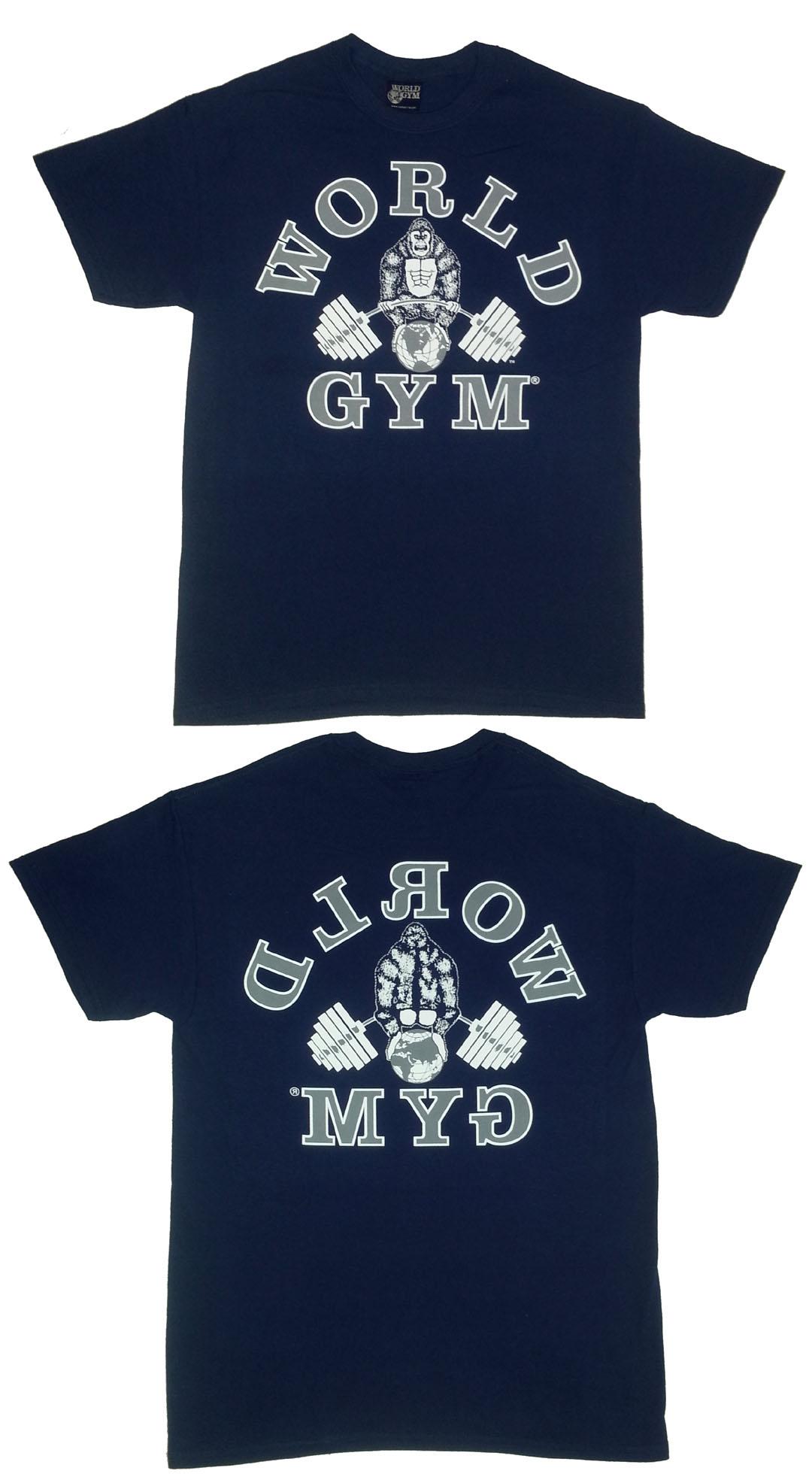 Foto W100 World Gym Shirt Retro Gorilla logo M Navy