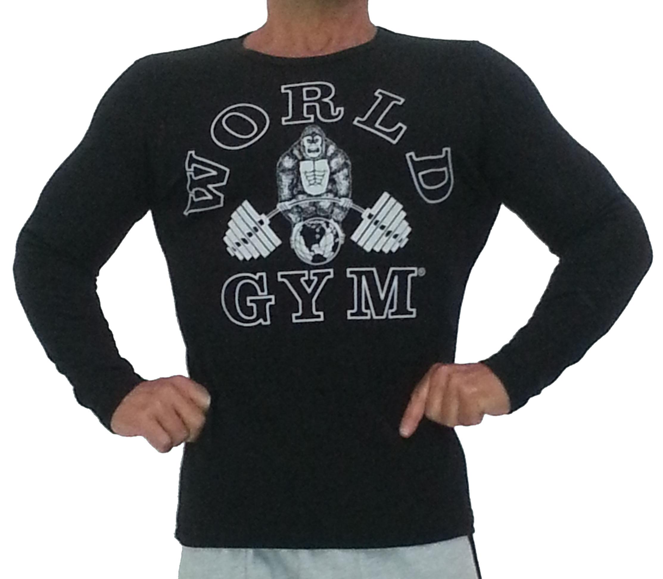 Foto W171 World Gym Muscle Shirt Long Sleeve Thermal L Black