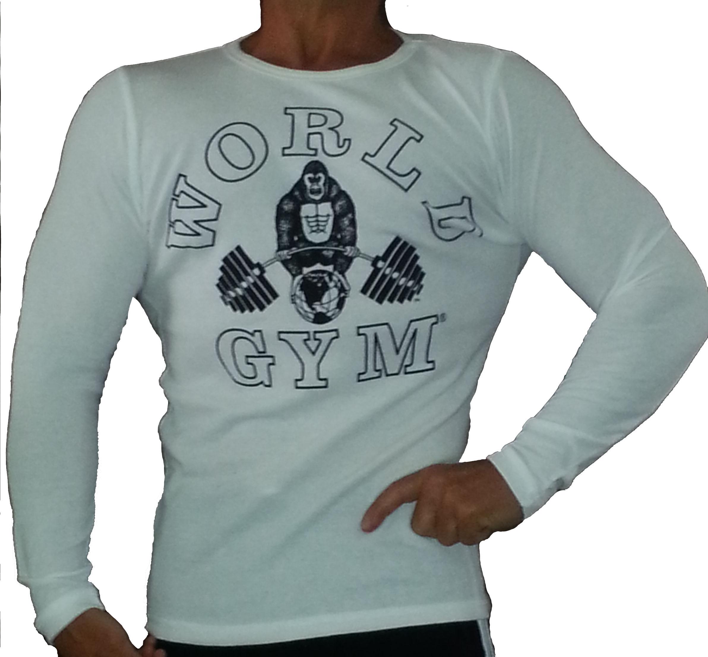 Foto W171 World Gym Muscle Shirt Long Sleeve Thermal XXL White