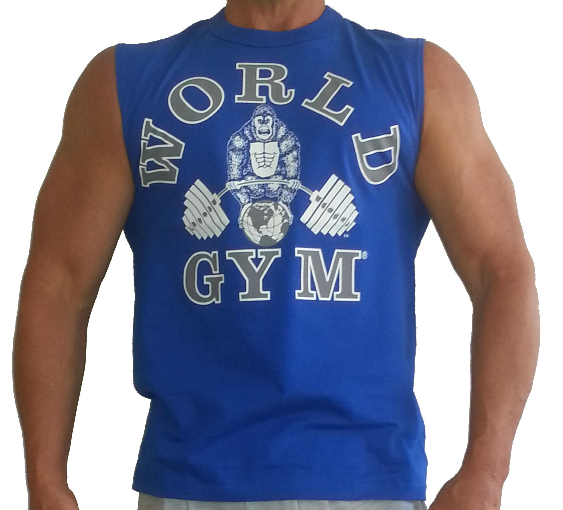 Foto W190 World Gym Sleeveless Muscle Shirt XL Royal
