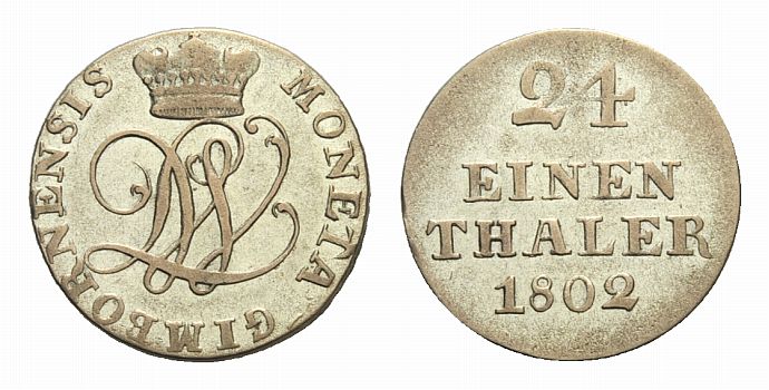 Foto Wallmoden-Gimborn 1/24 Taler 1802