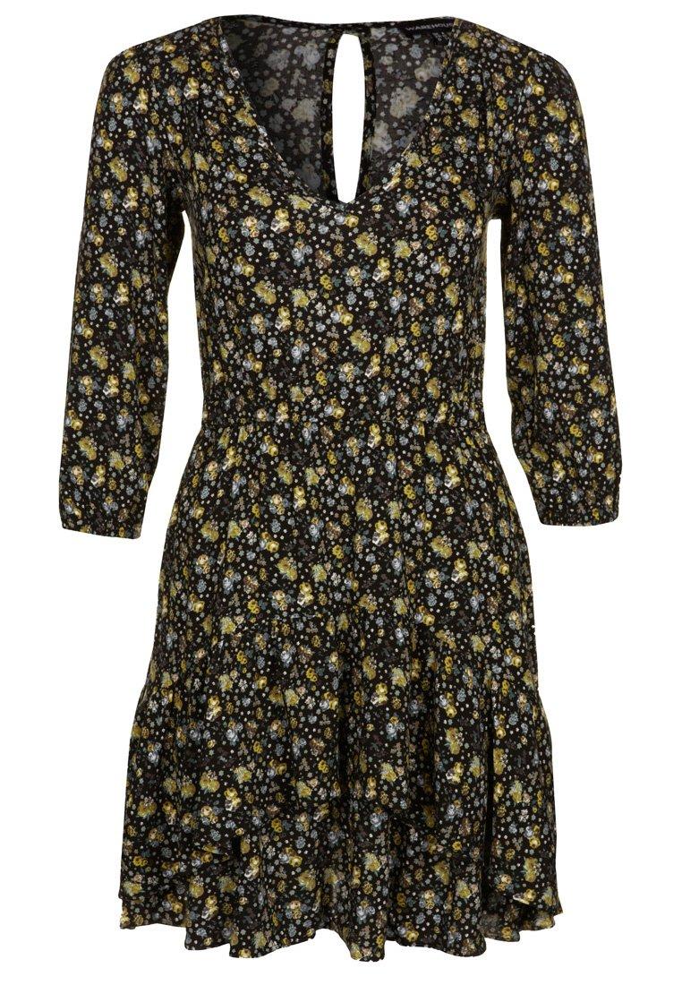 Foto Warehouse Vestido de algodón marrón