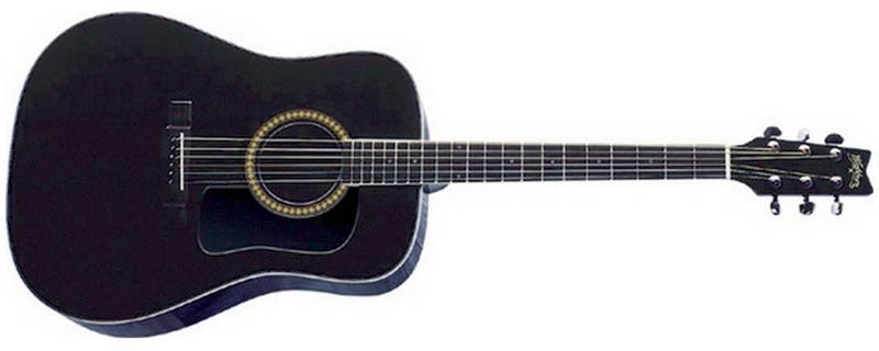Foto Washburn D-10S B Black. Guitarra acustica de 6 cuerdas