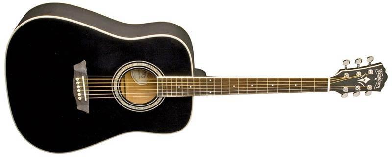 Foto Washburn WD-7S BM Negra. Guitarra acustica de 6 cuerdas