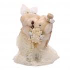 Foto Wedding Cute Teddy Bears Pareja Toy Doll Anillo Box - Luz amarilla