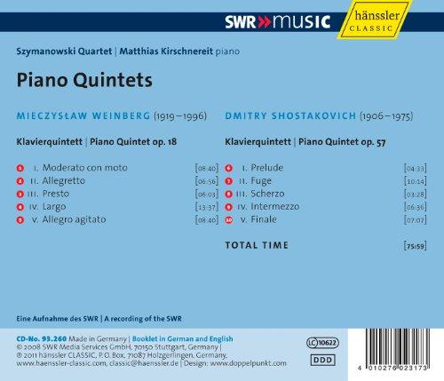 Foto Weinberg: Piano Quintet Op18; Shostakovich: Piano Quintet Op57