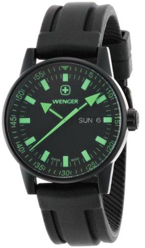 Foto Wenger 70172 - Reloj de caballero de cuarzo, correa de goma color negro