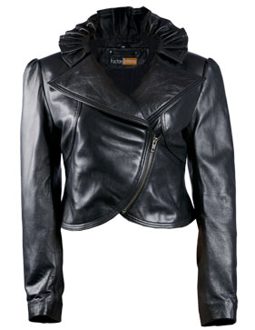 Foto Whimsical Women’s Victorian Black Biker Leather Jacket