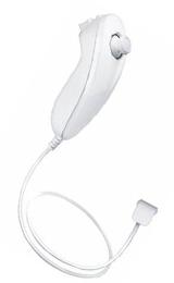 Foto Wii Mando Nunchakus con cable blanco
