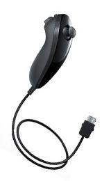 Foto Wii Mando Nunchakus con cable negro