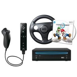 Foto WII Negra + Mario Kart