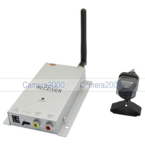 Foto Wireless 2.4GHz 4CH Video Mini Camera Receiver Kit with Mic