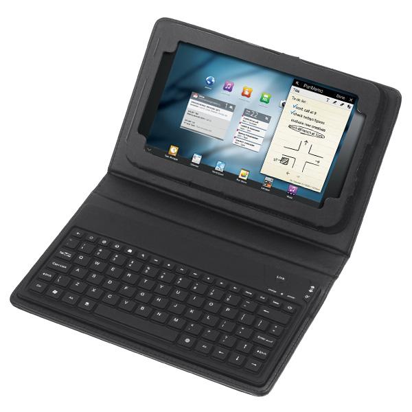 Foto Wireless Bluetooth Keyboard + Leather Case Stand for Samsung Galaxy