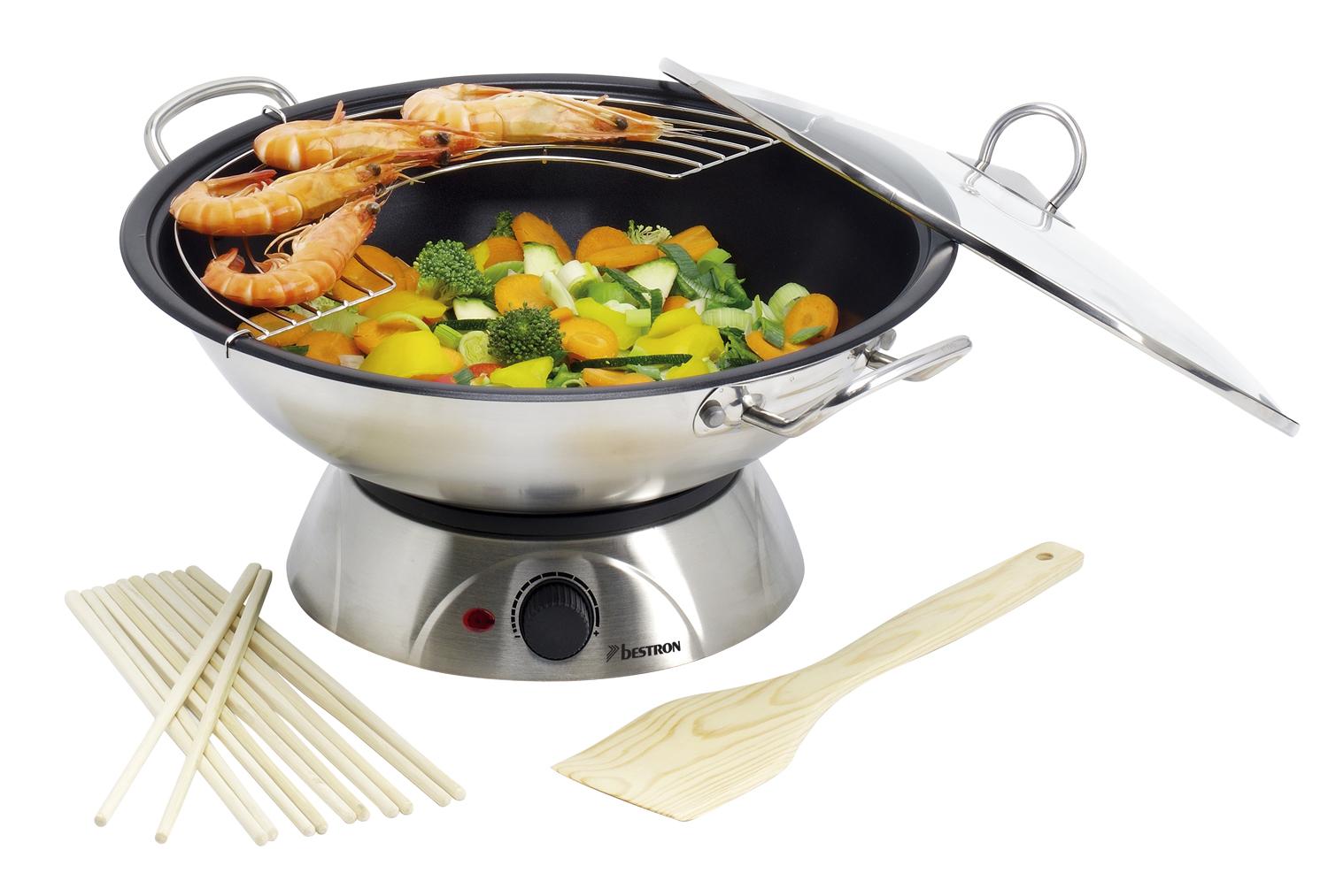 Foto Wok acero inoxidable 1000 Watios