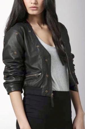 Foto Womens Scarlet Short Cut Leather Jacket