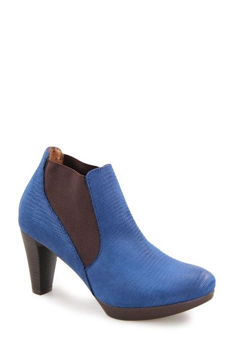 Foto Wonder botín en piel reptil y elástico