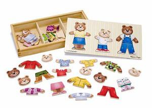 Foto Wooden Bear Family Dress Up Puzzle