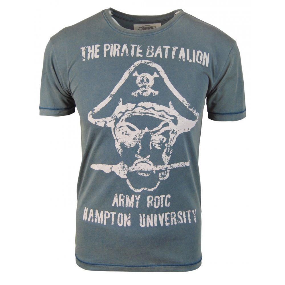 Foto Worn By Mens Pirate Battalion T Shirt, Vintage Blue