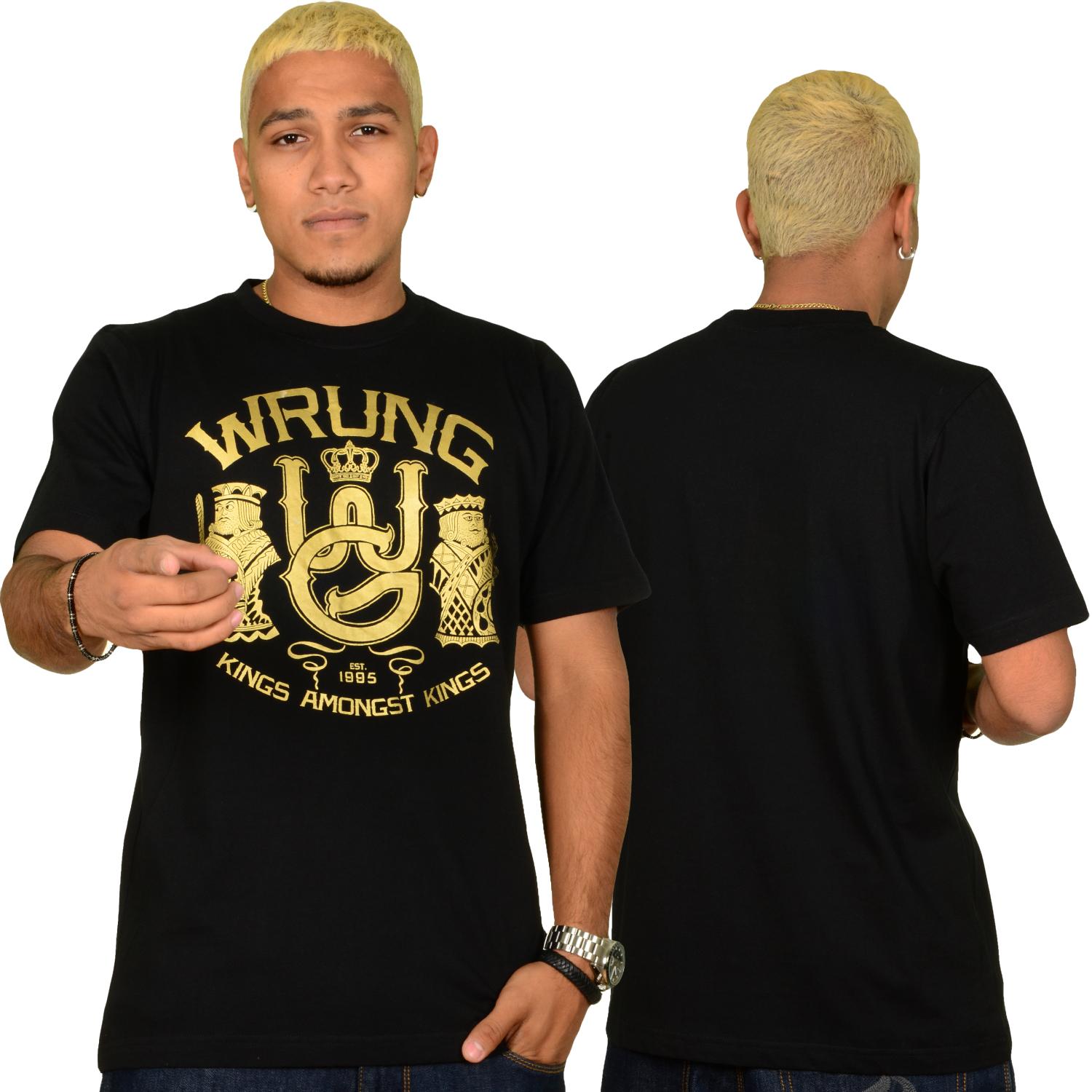 Foto Wrung Division Amongst Kings Hombres T-shirt Negro Oro