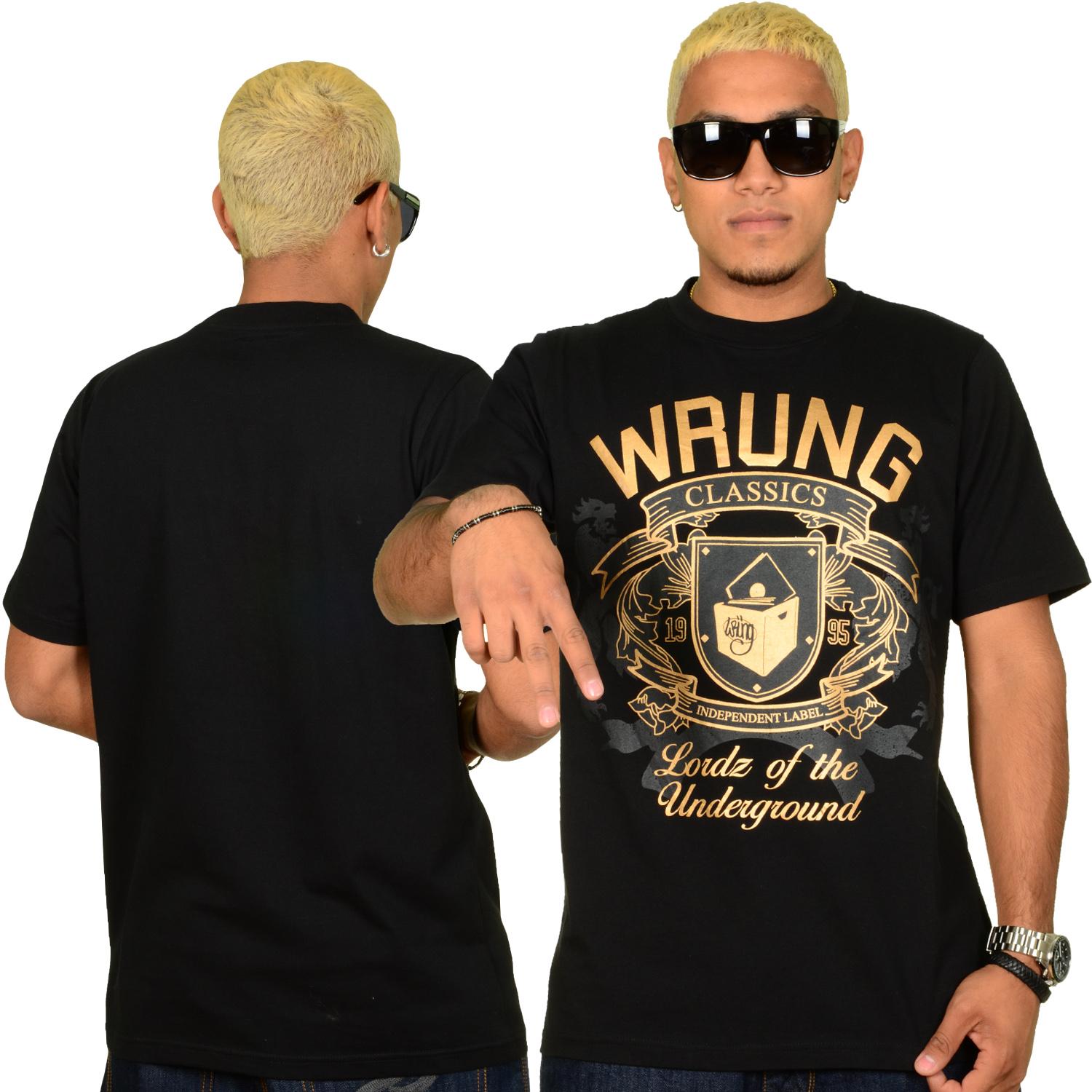 Foto Wrung Division Ditc Hombres T-shirt Negro Oro