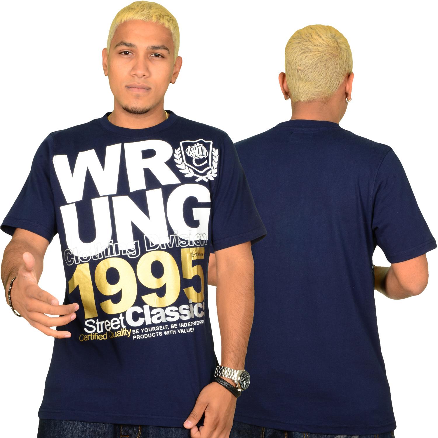 Foto Wrung Division Iceberg Hombres T-shirt De Color Azul Oscuro