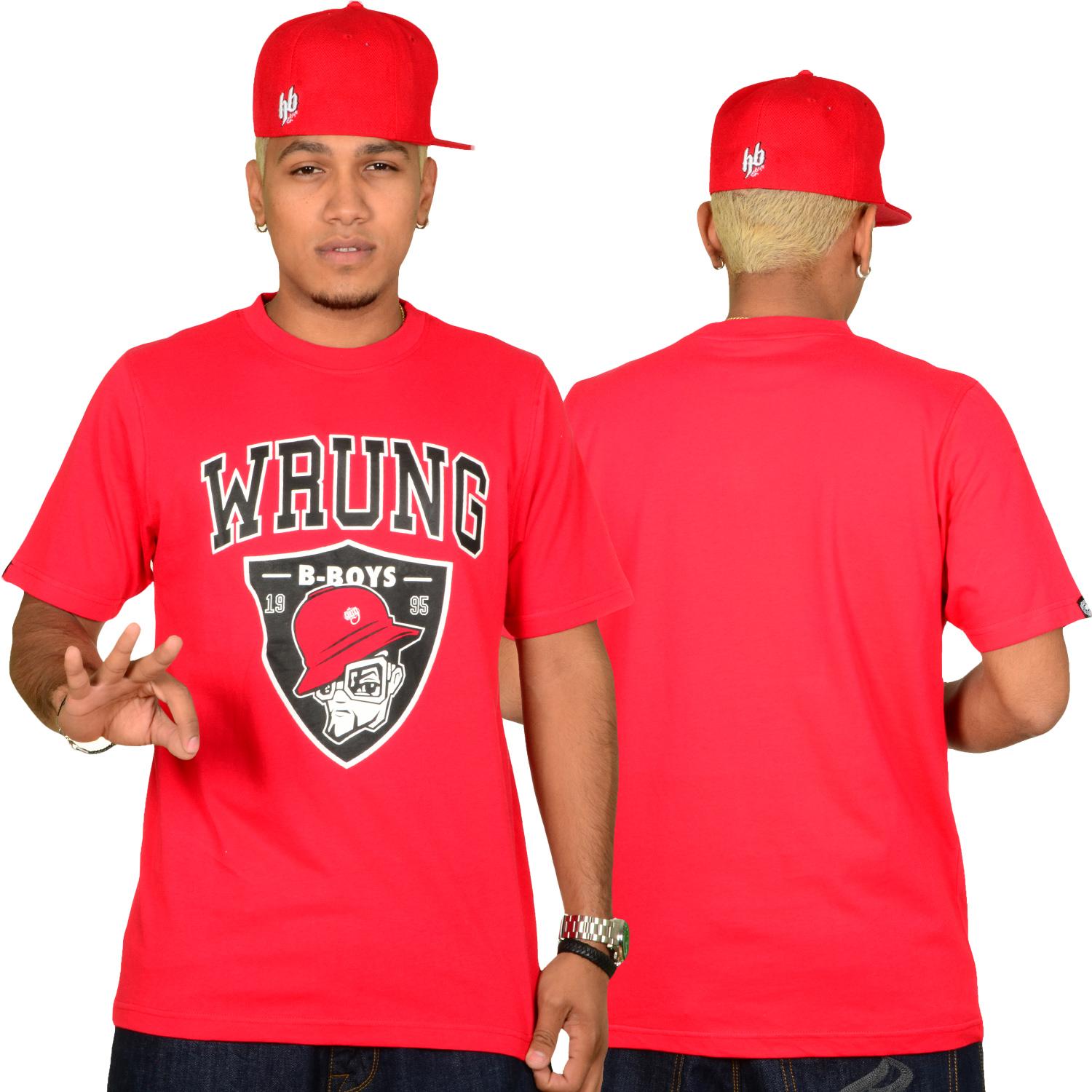 Foto Wrung Division True B-boys Hombres T-shirt Rojo