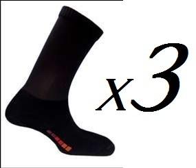 Foto X3 Calcetin Termico Kler Transpirable Punto Liso Negro Termal Calcetines 6070