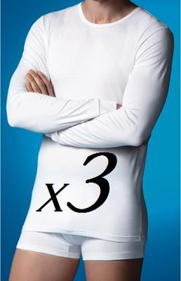 Foto X3 Camiseta Interior Abanderado Termica Blanco Negro Ropa Underwear Hombre M 592