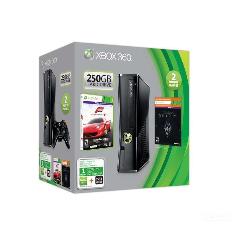 Foto Xbox 360 Slim 250GB Pack Skyrim+Forza 4