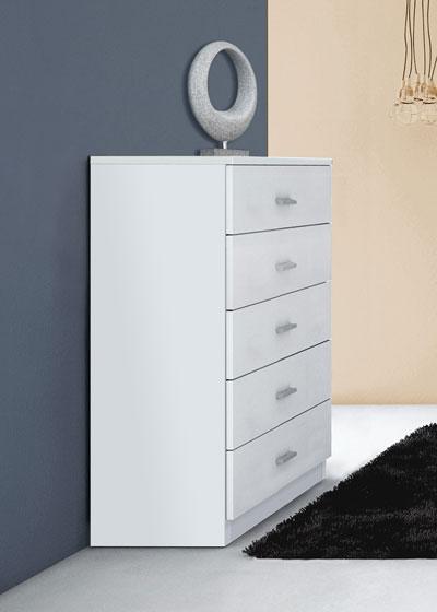 Foto Xinfonier 5 cajones 50 cms. de ancho en blanco