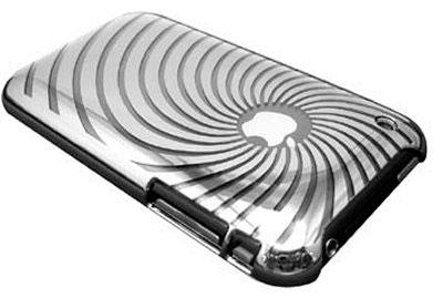 Foto Xqisit - Funda esprial plateada para iPhone 3G / 3GS