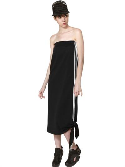 Foto y-3 vestido/falda larga de algodón jersey