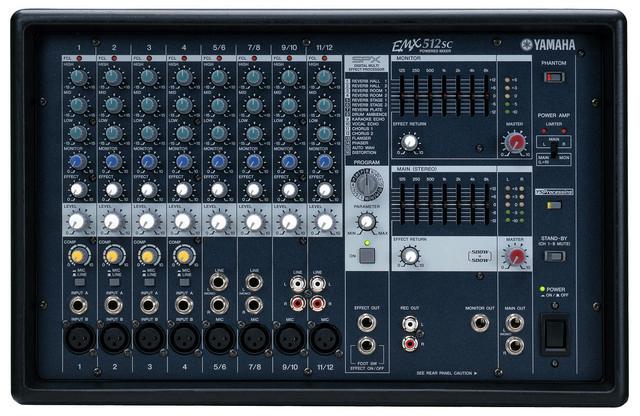 Foto Yamaha EMX-512SC. Mesa de mezclas autoamplificada