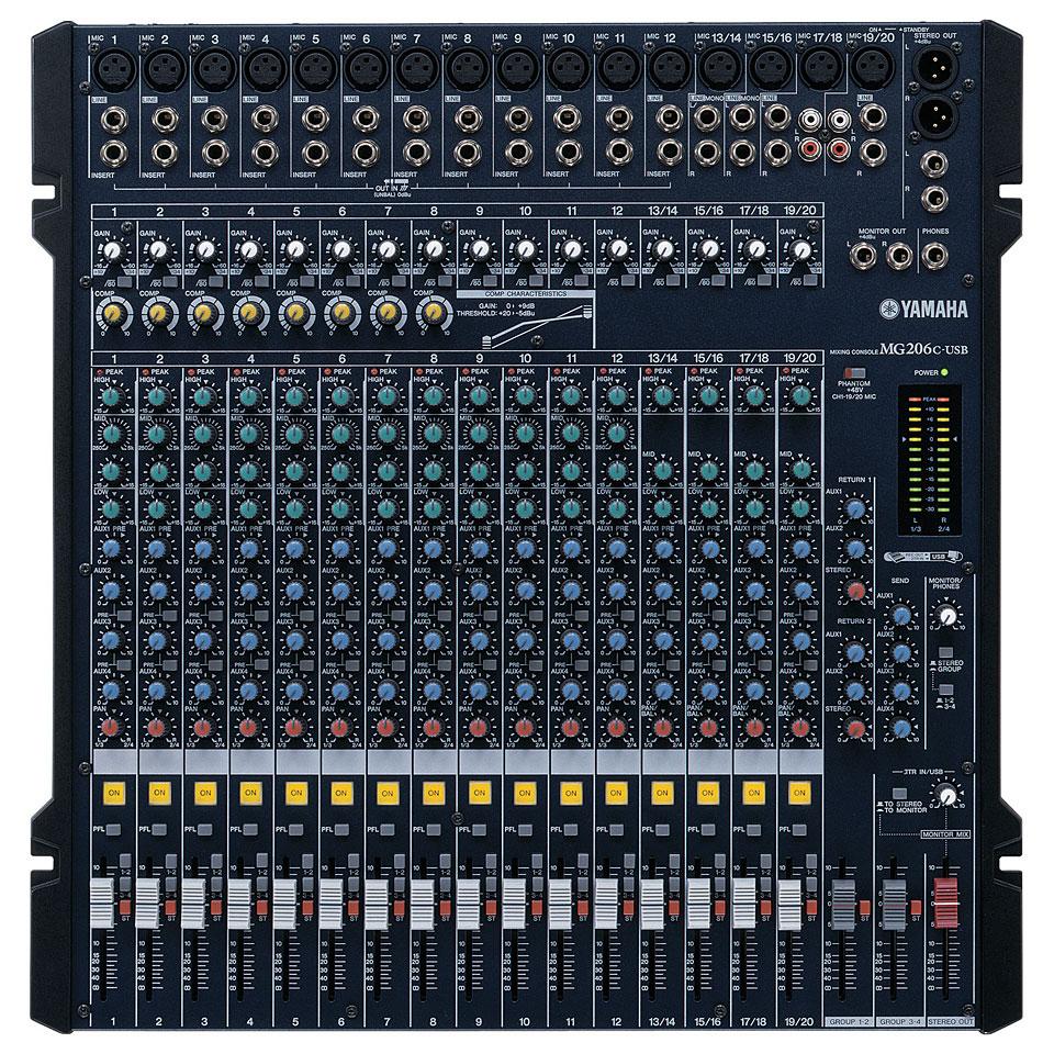 Foto Yamaha MG 206 C-USB, Mesa de mezclas