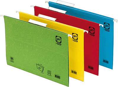 Foto Ybarra caja de 25 carpetas colgantes visor superior formato folio lomo v color verde
