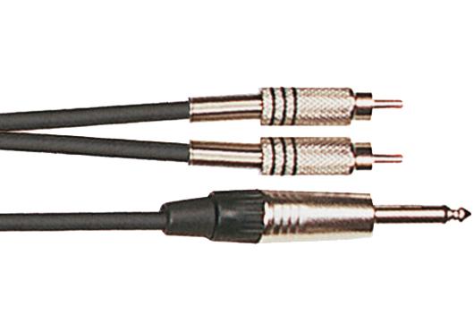 Foto Yellow Cable K02 1/4 Phone To 2 Rca 10ft./ 3 M.