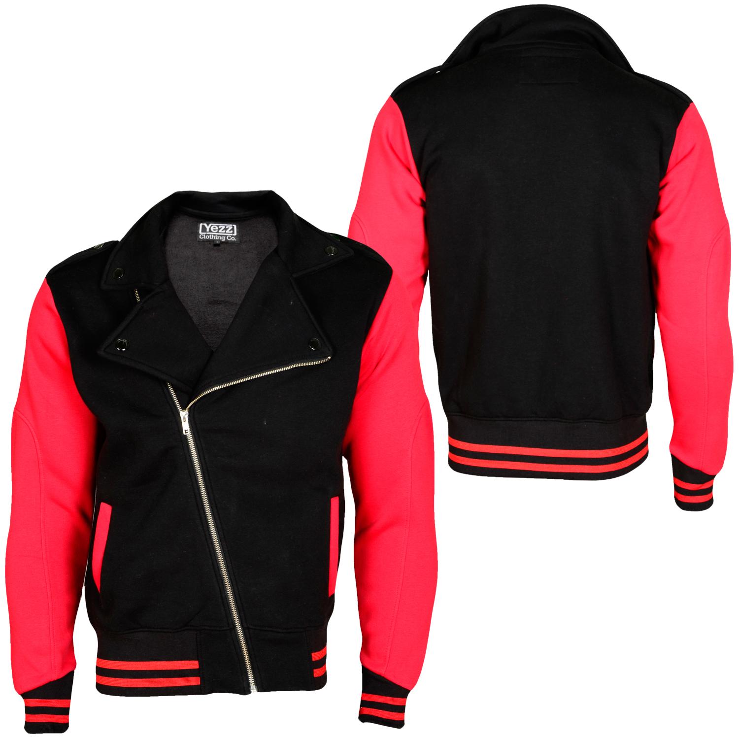 Foto Yezz Basic Chaquetas Universitarias Negro Rojo