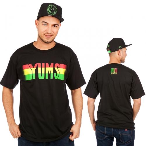 Foto Yums Pathway camiseta negra/Rasta talla XL