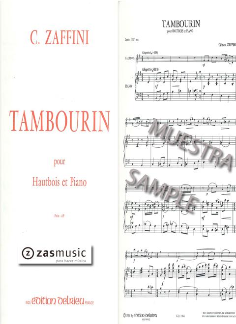 Foto zaffini, clement: tambourin pour hautbois et piano