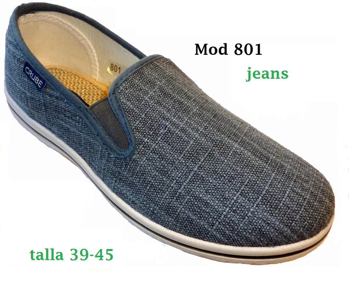 Foto Zapatilla caballero (mod. 801) jeans gris crube nº 41