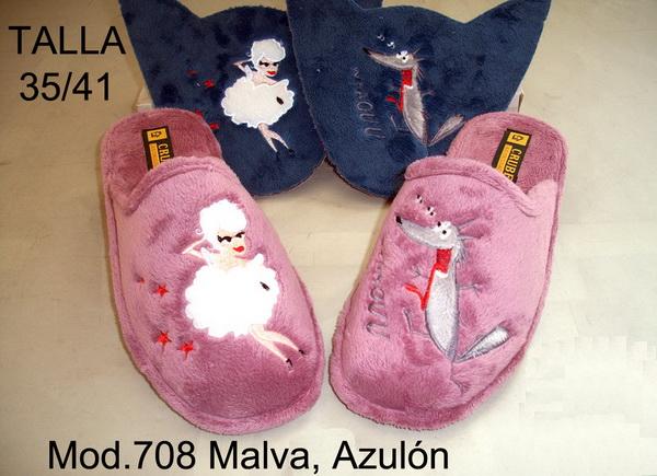 Foto Zapatilla mujer malva crube nº 40 (mod. 708)