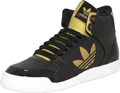 Foto ZAPATILLAS ADIDAS BOTÍN G63077 MIDIRU COURT 2.0 TREFOIL W EN COLOR NEGRA Y DORADA NUEVA COLECCIÓN 2013