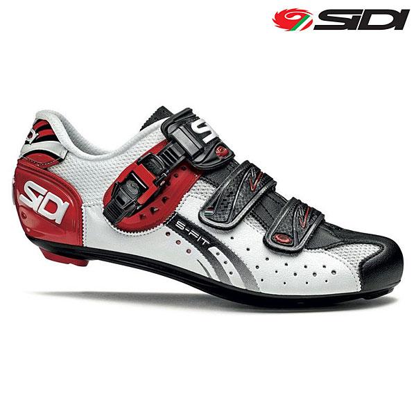 Foto Zapatillas ciclismo de carretera Sidi Genius 5 Fit Blanco/Negro/Rojo