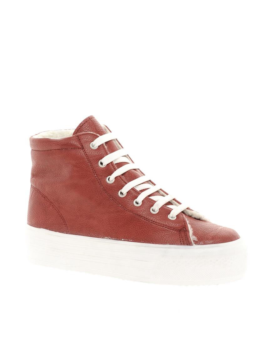 Foto Zapatillas de deporte hi-top con plataforma plana de River Island Rojo