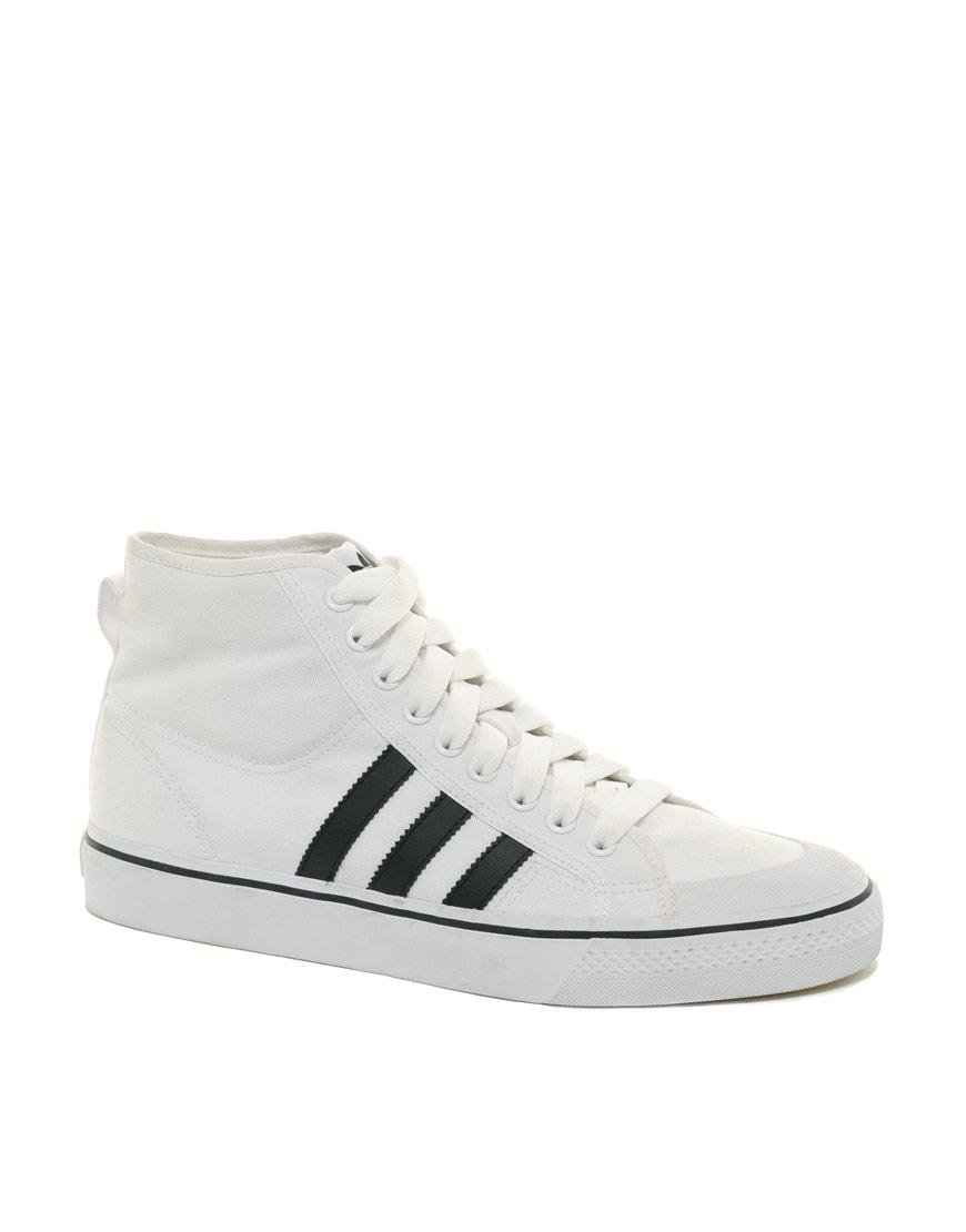 Foto Zapatillas de lona hi-top Nizza de Adidas Originals Blanco