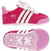 Foto Zapatillas de niña, diseñadas con las bandas de Adidas con tres tiras