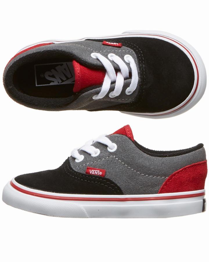 Foto Zapatillas De Niño Pequeño Era De Vans - Ante En Tres Tonos Negro Y Ro